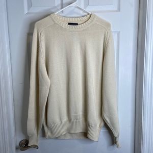 Lands End Drifter Crewneck Sweater Large Mens - 100% Cotton